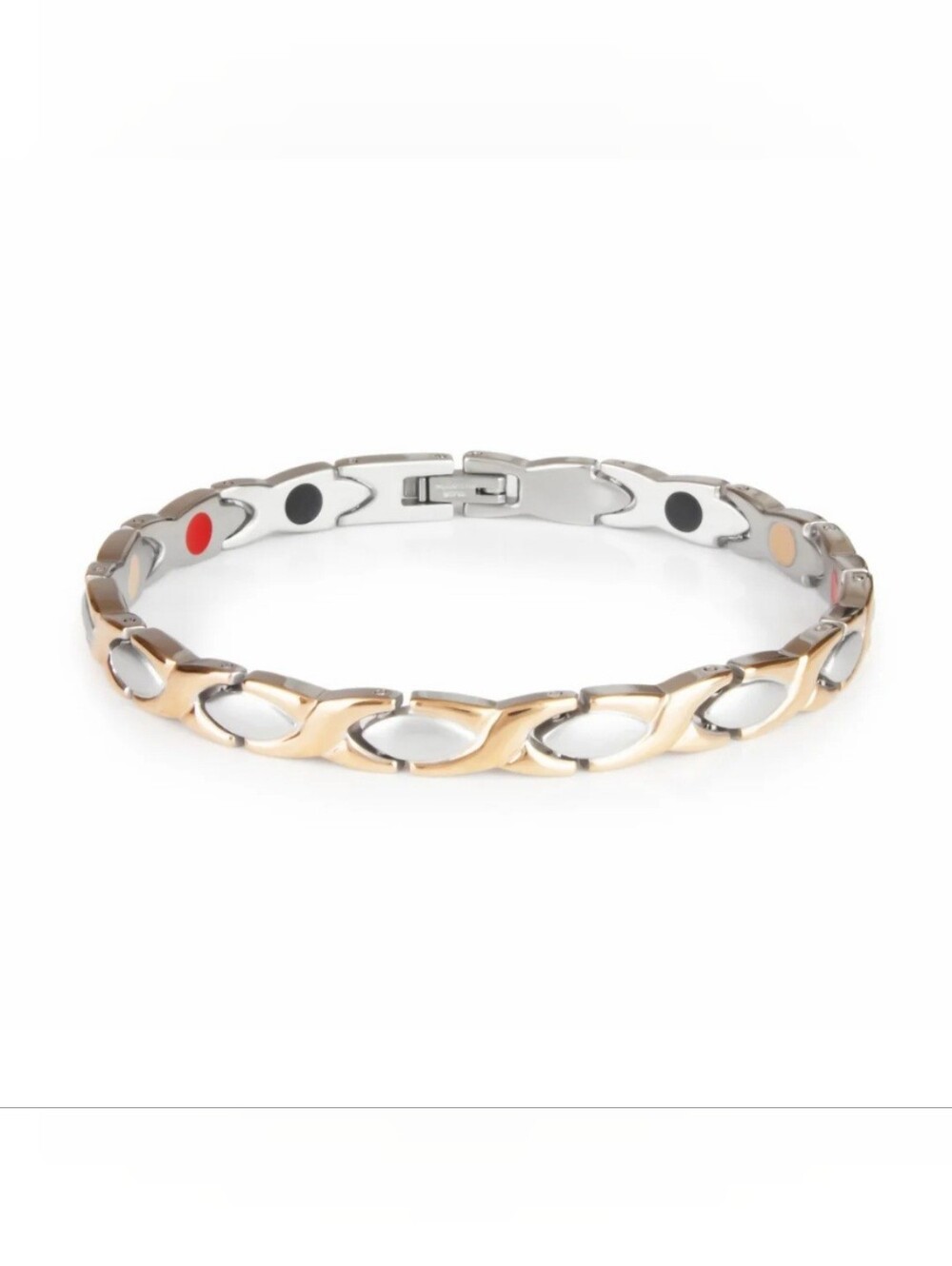 PurLIFE Premium Hand Mineral-Infused Negative Ion Bracelet, Stainless Steel